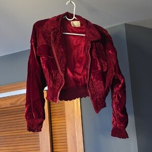 Velvet Vintage Red Women's Jacket
